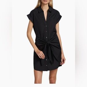 NWT Veronica Beard Front Tie-Waist Mini Shirtdress